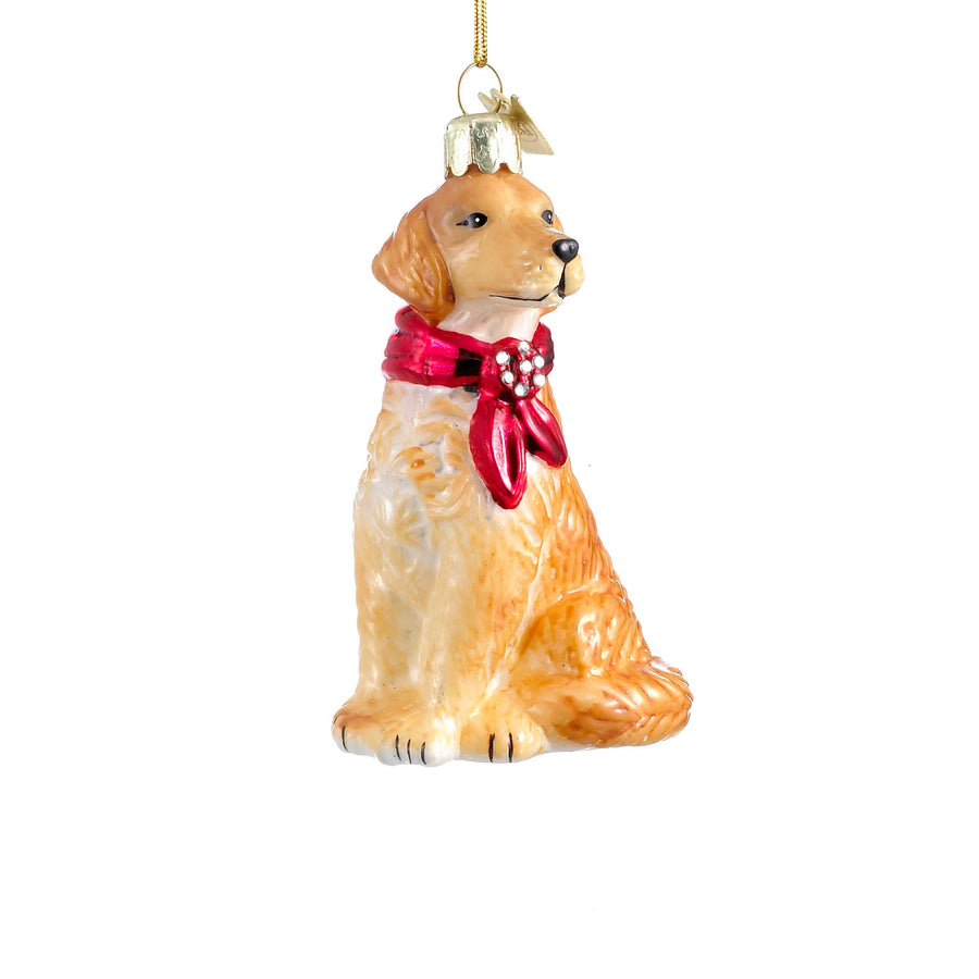 Noble Gems™  Golden Retriever Glass Ornament