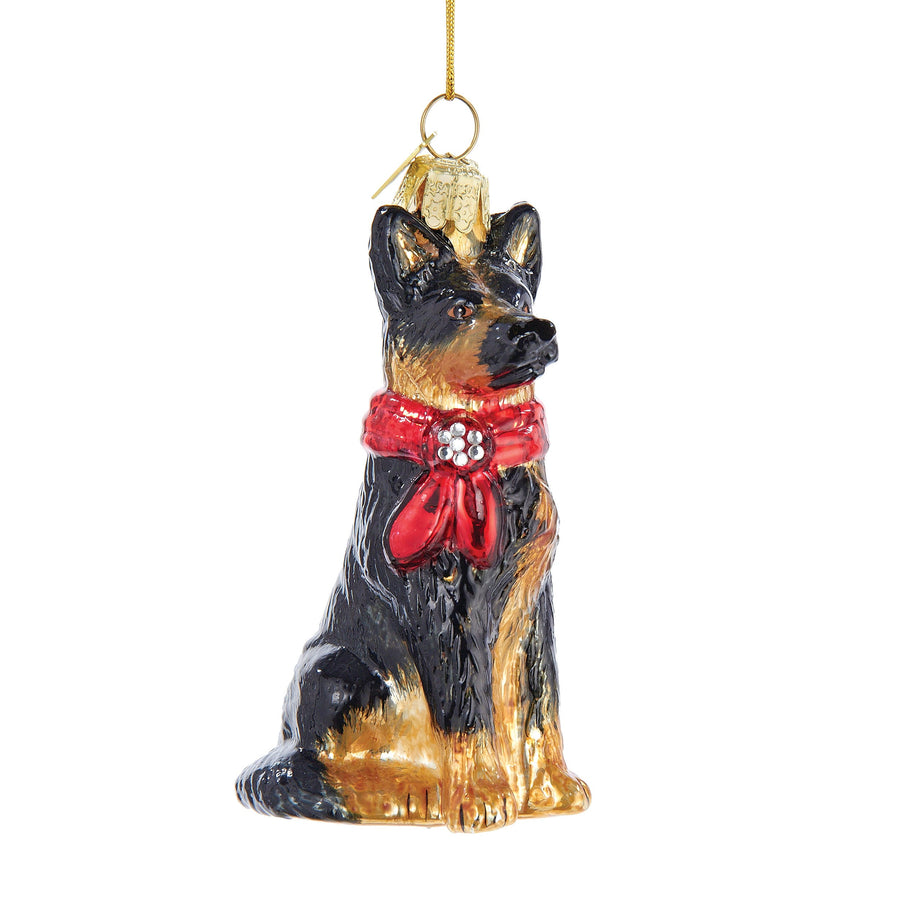 Noble Gems™  German Shepherd Glass Ornament