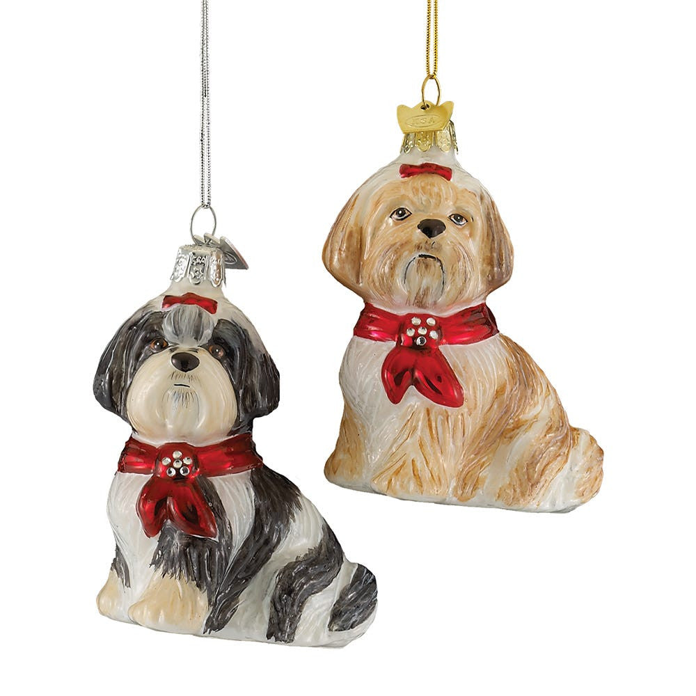 Noble Gems™  Shih Tzu Glass Ornaments
