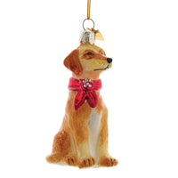 Noble Gems™  Yellow Labrador Retriever Glass Ornament