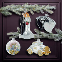 Noble Gems™ Glass Wedding Boxed Ornaments