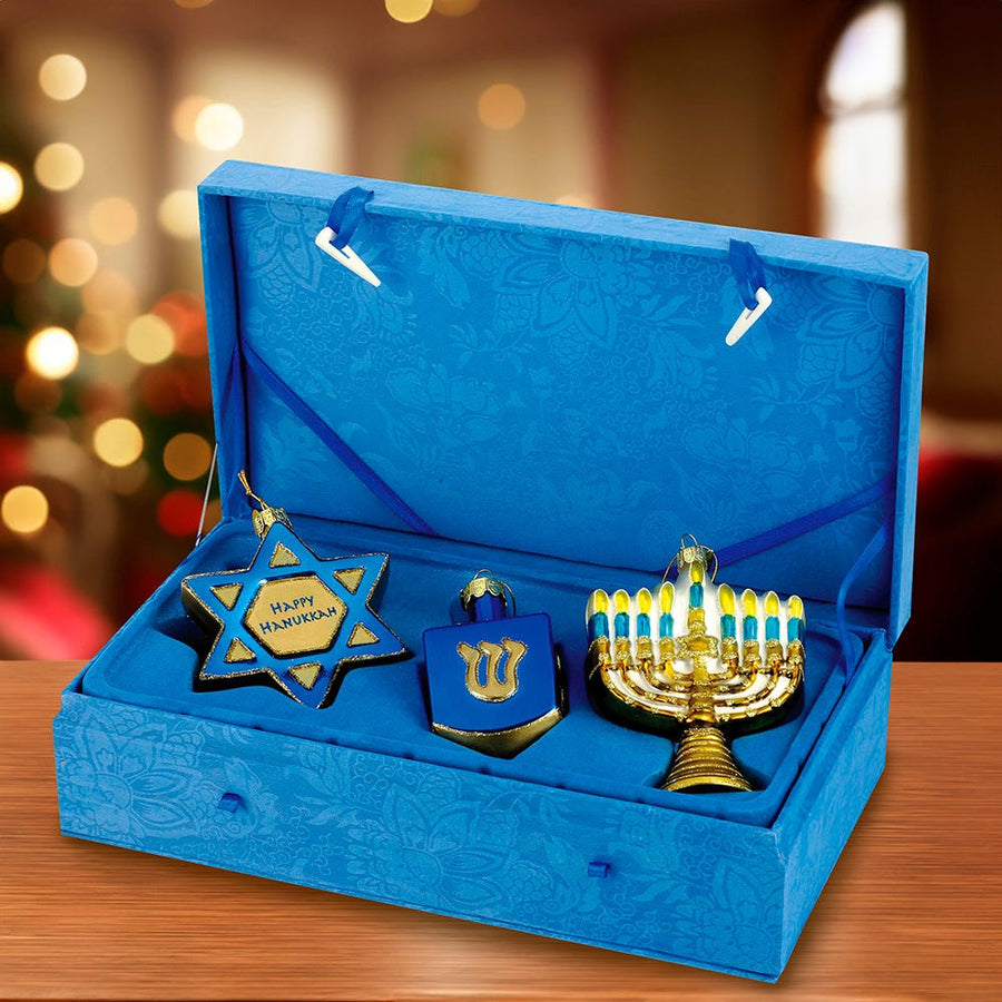 Noble Gems™ Hanukkah Boxed Glass Ornaments
