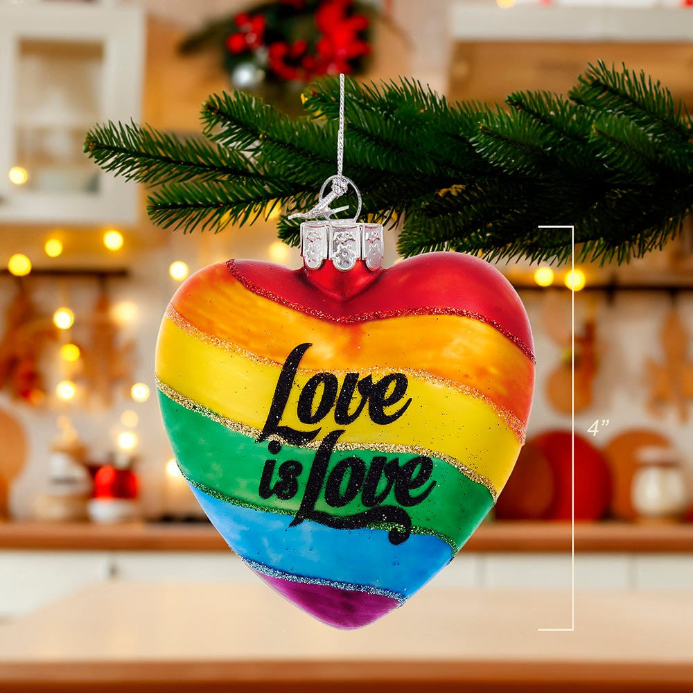 Noble Gems™ Pride Rainbow Glass Ornament