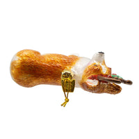 Noble Gems™ Pembroke Welsh Corgi With Antlers Glass Ornament