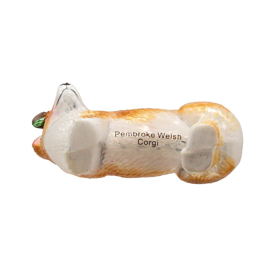 Noble Gems™ Pembroke Welsh Corgi With Antlers Glass Ornament
