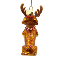 Noble Gems™ Dachshund With Antlers Glass Ornament