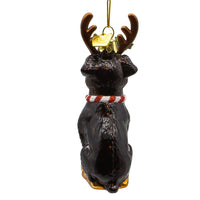 Noble Gems™ Rottweiler With Antlers Glass Ornament