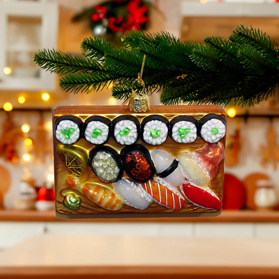 Noble Gems Glass Sushi Platter Ornament