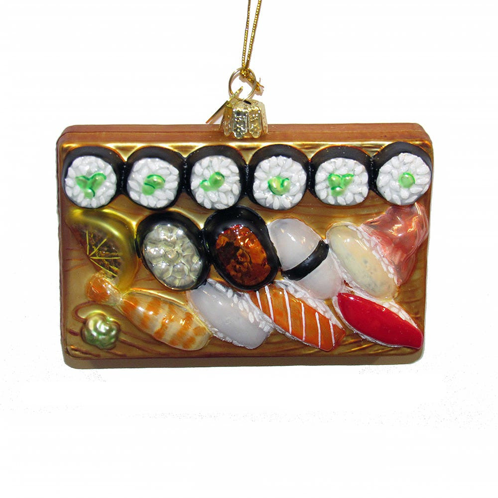 Noble Gems Glass Sushi Platter Ornament