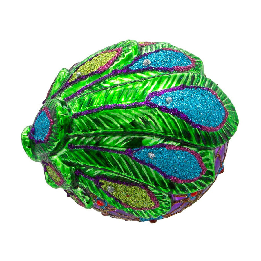 Noble Gems™ Peacock Glass Ball Ornament