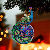 Noble Gems™ Peacock Glass Ball Ornament