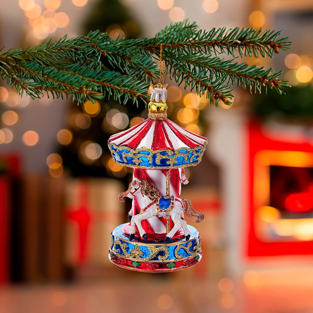 Noble Gems™ Carousel Glass Ornament