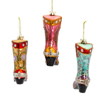 Noble Gems™ Glass Cowboy Boot Ornaments