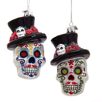 Noble Gems™ Glass Skeleton Head Ornaments