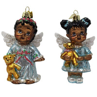 Noble Gems™ Glass African American Angel Ornaments