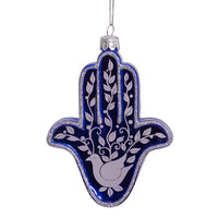 Noble Gems™ Glass Hanukkah Hamsa Hand Ornament