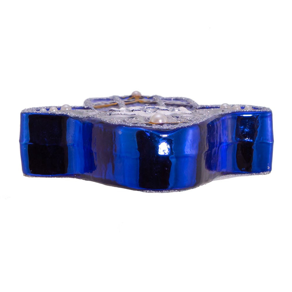 Noble Gems™ Glass Hanukkah Hamsa Hand Ornament