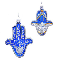 Noble Gems™ Glass Hanukkah Hamsa Hand Ornament