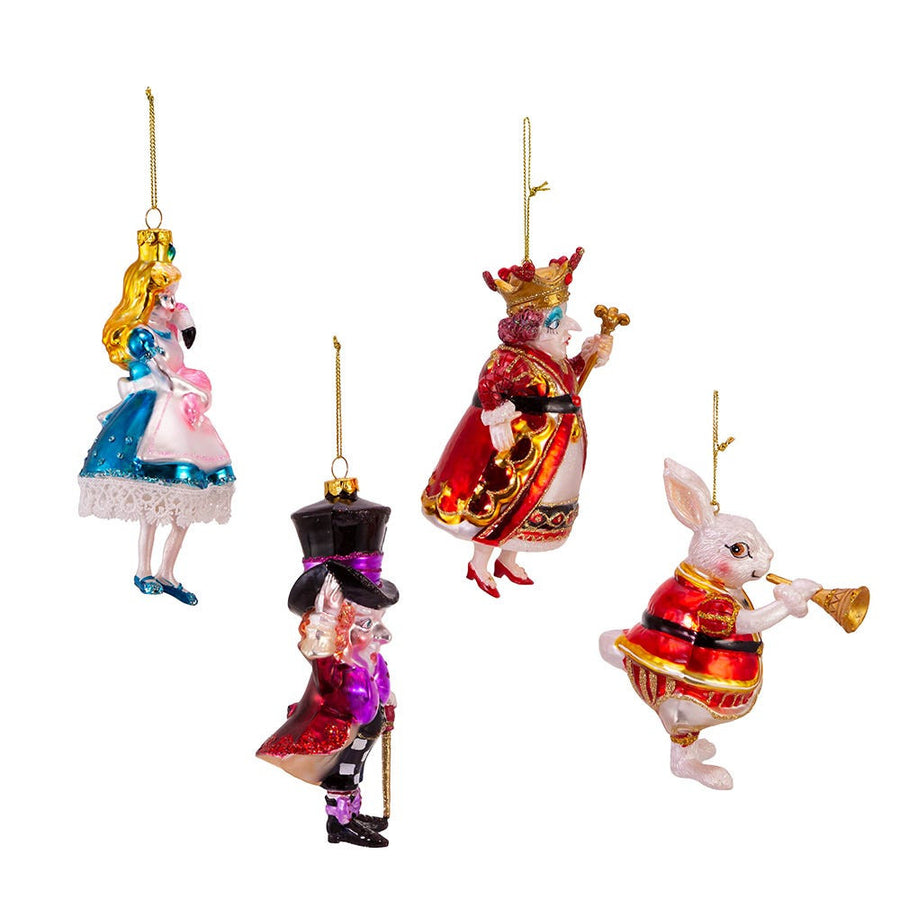 Noble Gems™ Glass Alice In Wonderland Ornaments