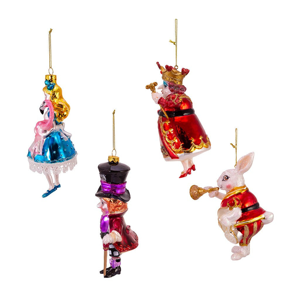 Noble Gems™ Glass Alice In Wonderland Ornaments