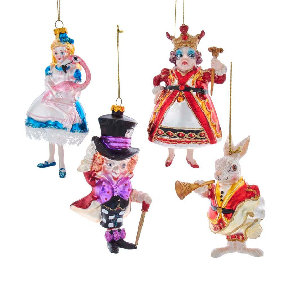 Noble Gems™ Glass Alice In Wonderland Ornaments