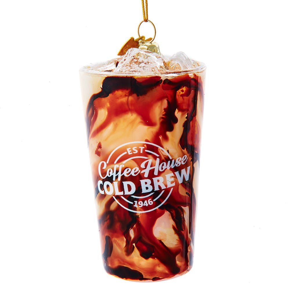 Noble Gems Glass Ice Cold Brew Coffee Ornament