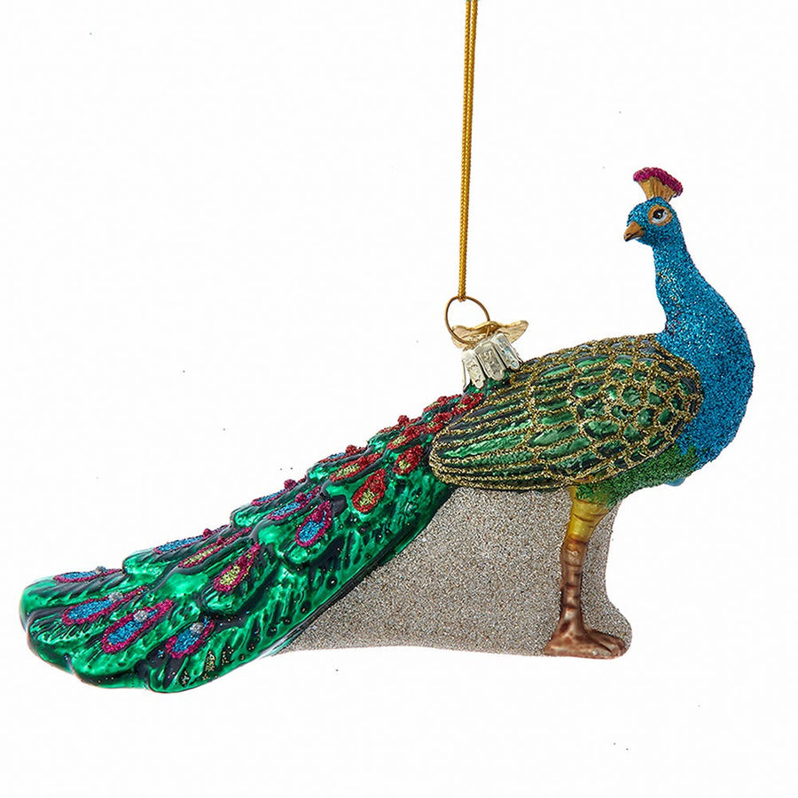Noble Gems™ Glass Peacock Ornament