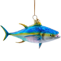Noble Gems™ Glass Yellowfin Tuna Ornament