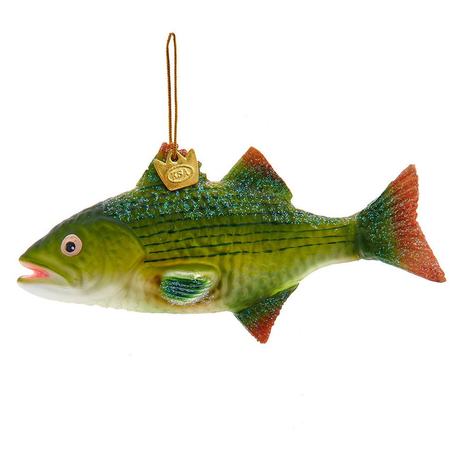 Noble Gems™ Glass Bass Fish Ornament