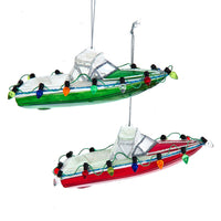 Noble Gems™ Glass Speed Boat Ornaments