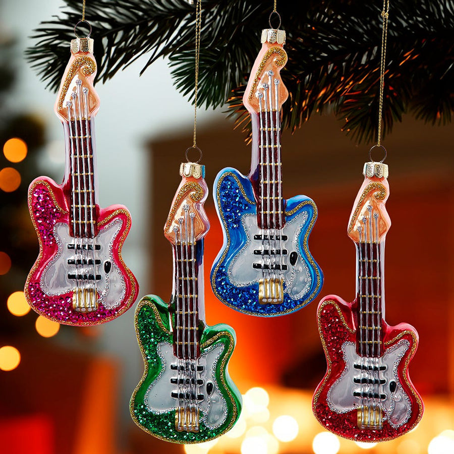 Noble Gems™ Glass Electric Guitar Ornament