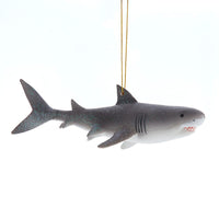 Noble Gems™ Glass Great White Shark Ornament
