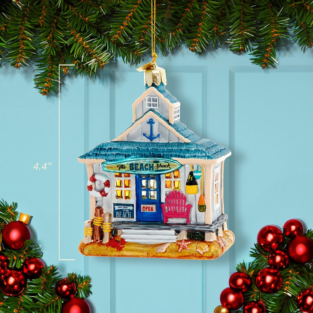 Noble Gems™ Glass Beach House Ornament