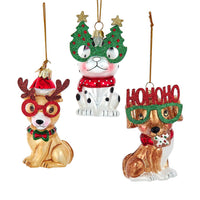 Noble Gems™ Glass Christmas Dog Ornaments