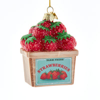 Noble Gems™ Glass Strawberry Box Ornament