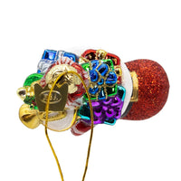 Noble Gems™ Glass Santa's Boot With Presents Ornament
