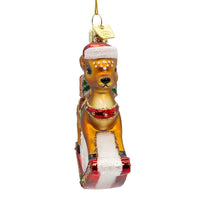 Noble Gems™ Glass Christmas Rocking Deer Ornament