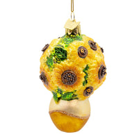 Noble Gems™ Glass Sunflowers In Vase Ornament