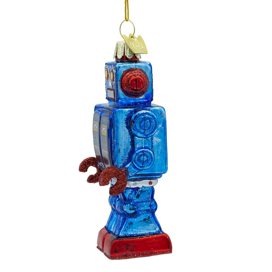 Noble Gems™ Glass Vintage Robot Ornament