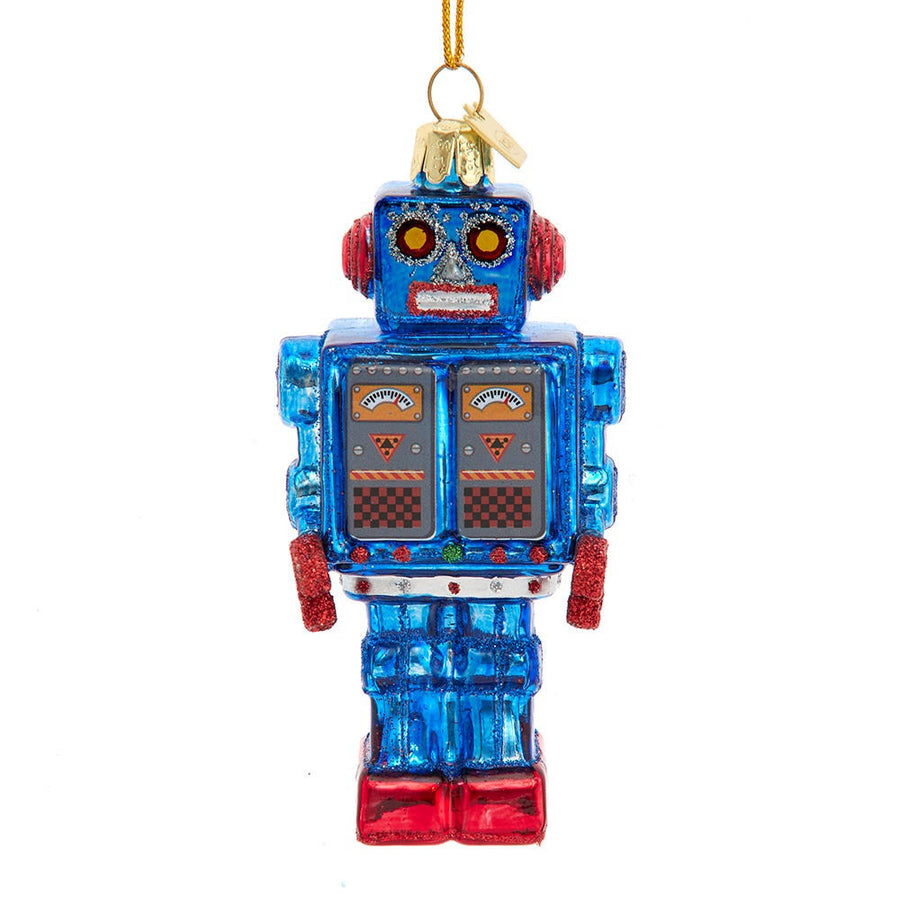 Noble Gems™ Glass Vintage Robot Ornament