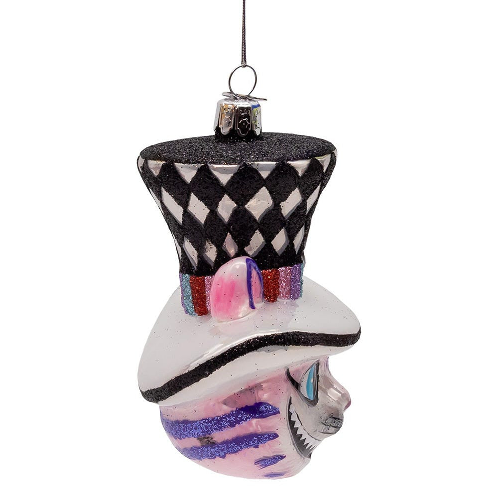 Noble Gems™ Glass Cheshire Cat Head Ornament