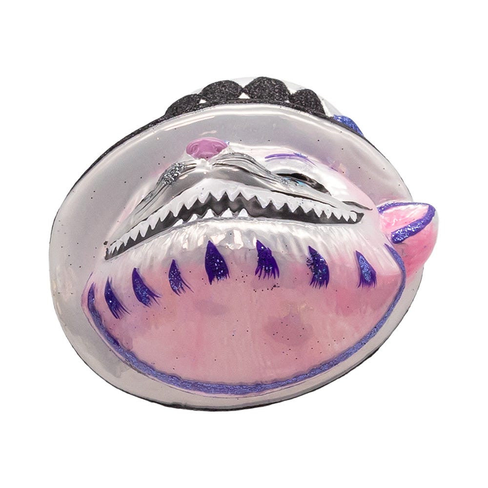Noble Gems™ Glass Cheshire Cat Head Ornament