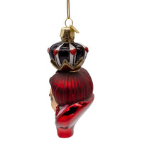 Noble Gems™ Glass Queen Of Hearts Head Ornament