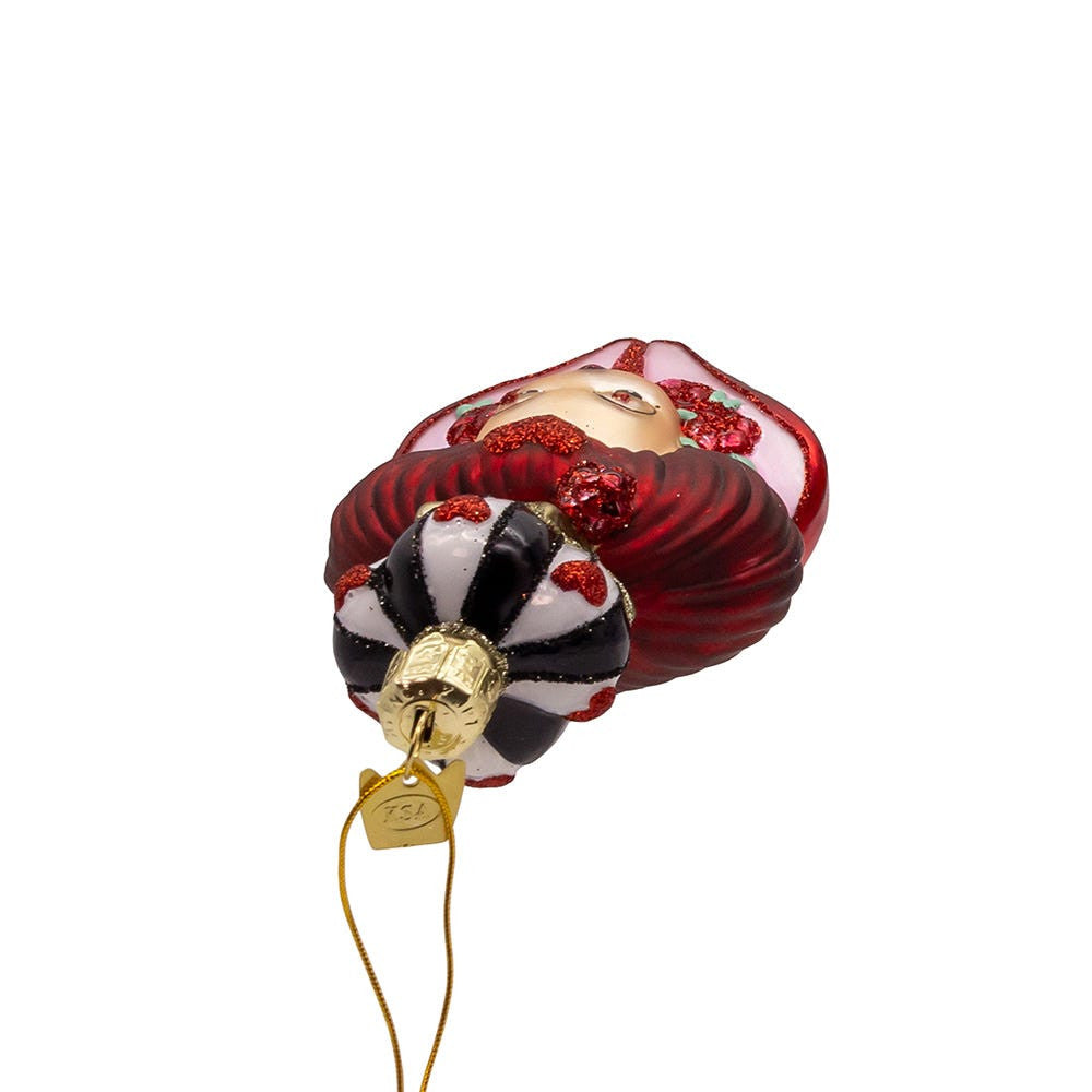 Noble Gems™ Glass Queen Of Hearts Head Ornament