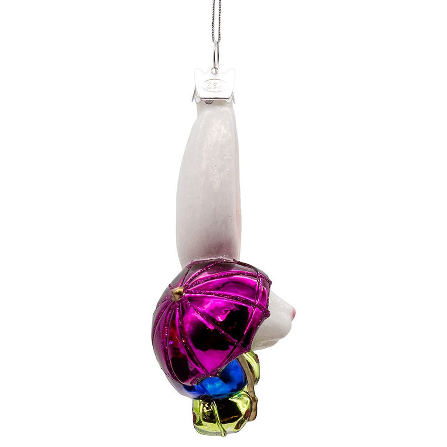 Noble Gems™ Glass White Rabbit Head Ornament