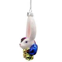 Noble Gems™ Glass White Rabbit Head Ornament
