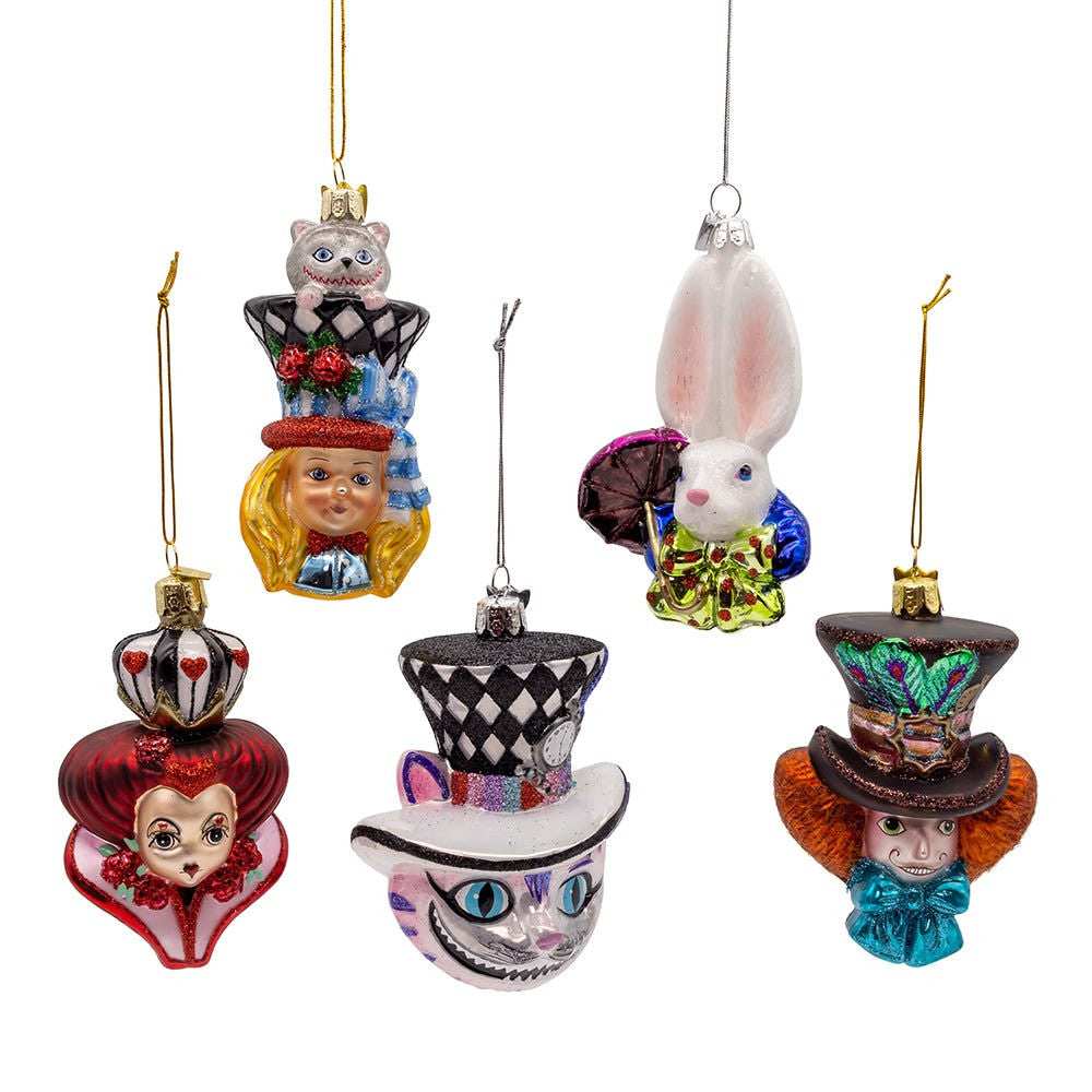 Noble Gems™ Glass Alice Characters Ornaments