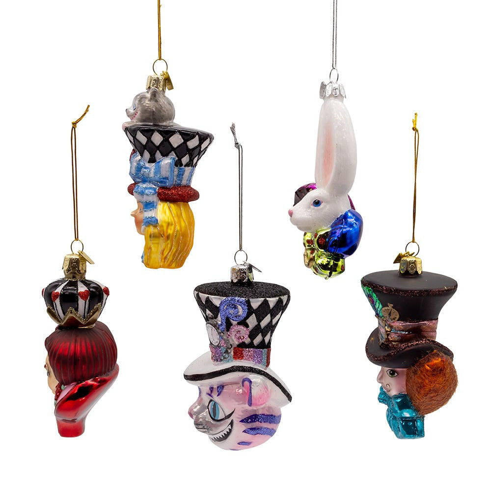 Noble Gems™ Glass Alice Characters Ornaments