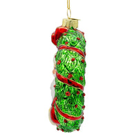 Noble Gems™ Glass Santa In Wreath Ornament