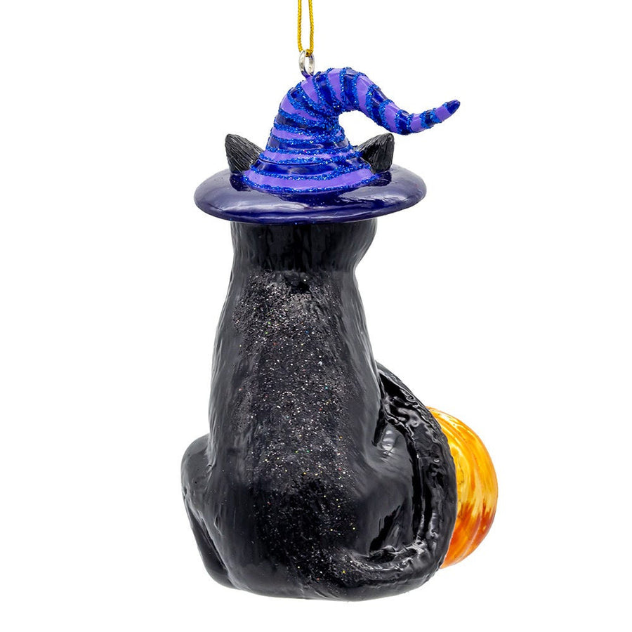 Noble Gems™ Glass Halloween Cat Ornament